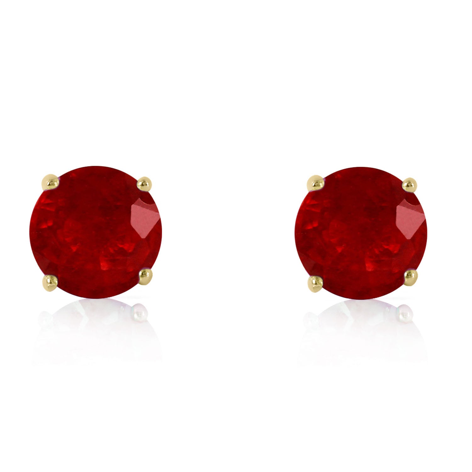 Luminous Orb Ruby Earrings