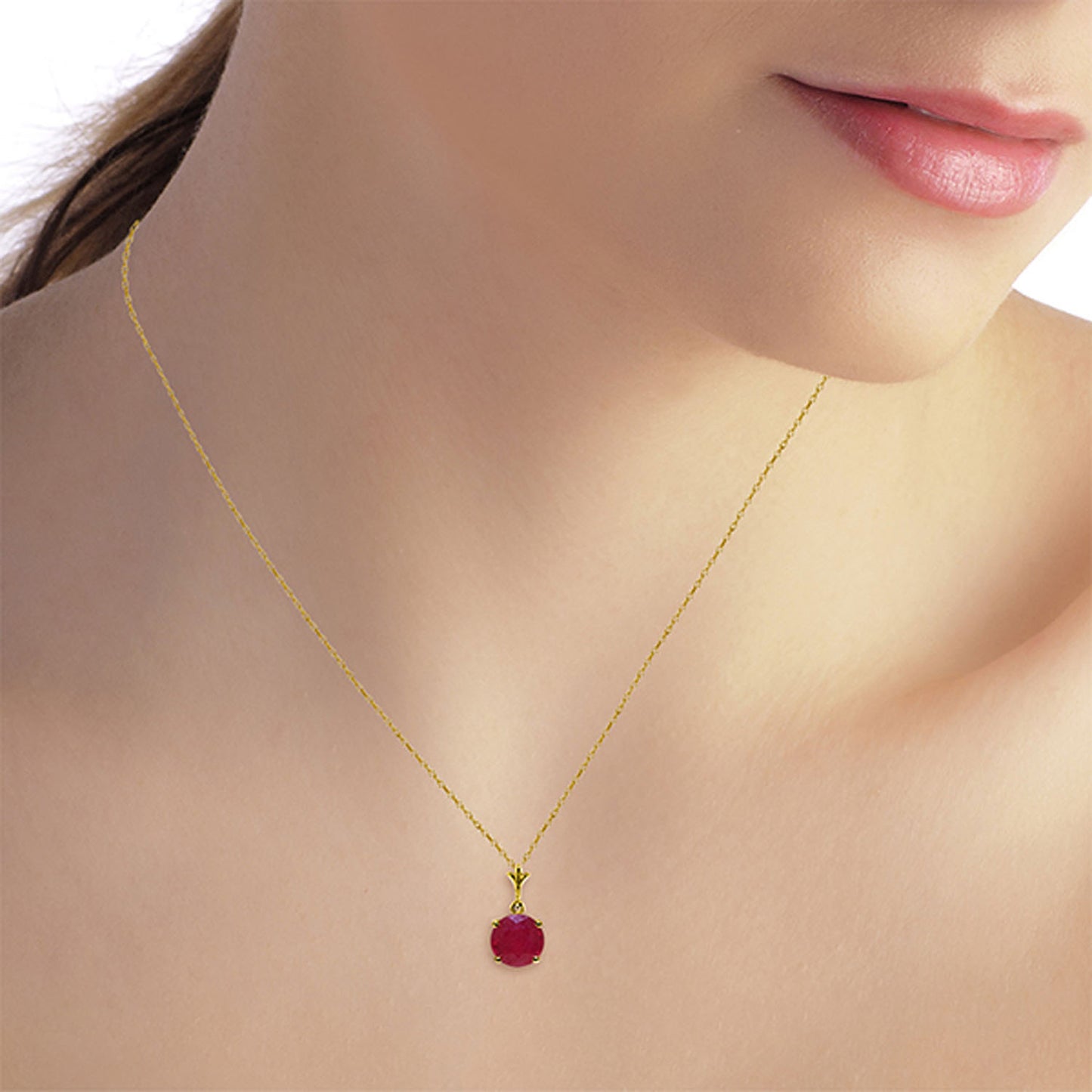 Solo Sphere Ruby Necklace