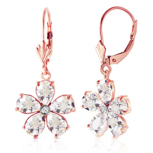 Gilded Petal Topaz Earrings