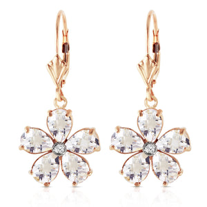 Gilded Petal Topaz Earrings