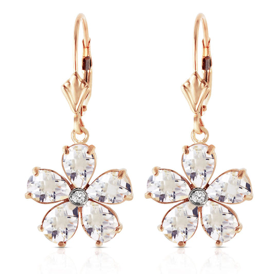 Gilded Petal Topaz Earrings