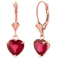 Eternal Love Ruby Leverback Earrings