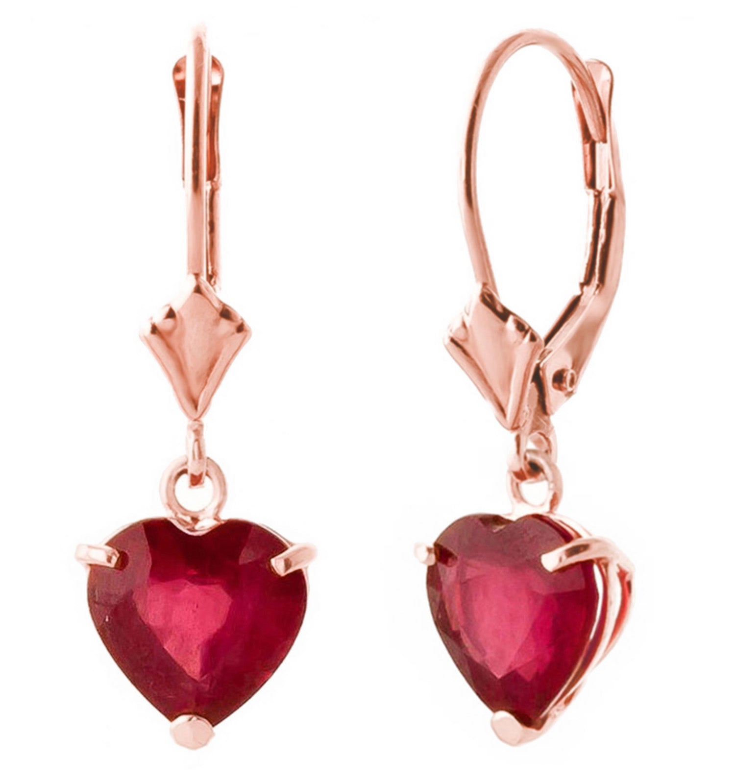 Eternal Love Ruby Leverback Earrings