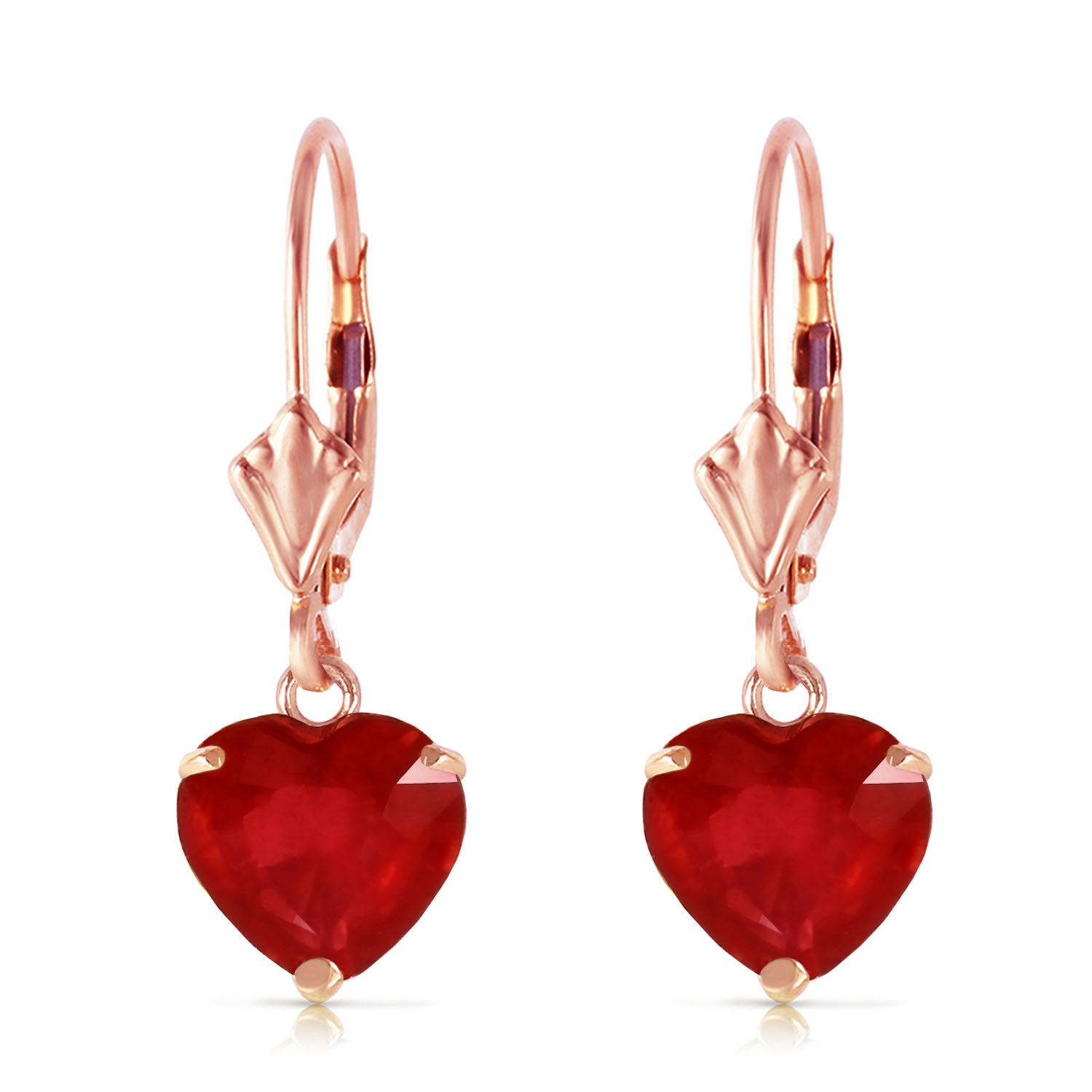 Eternal Love Ruby Leverback Earrings