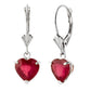 Eternal Love Ruby Leverback Earrings