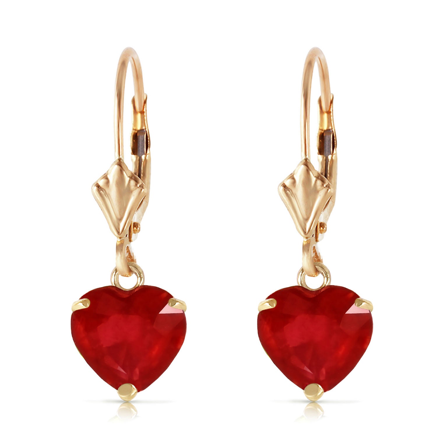 Eternal Love Ruby Leverback Earrings