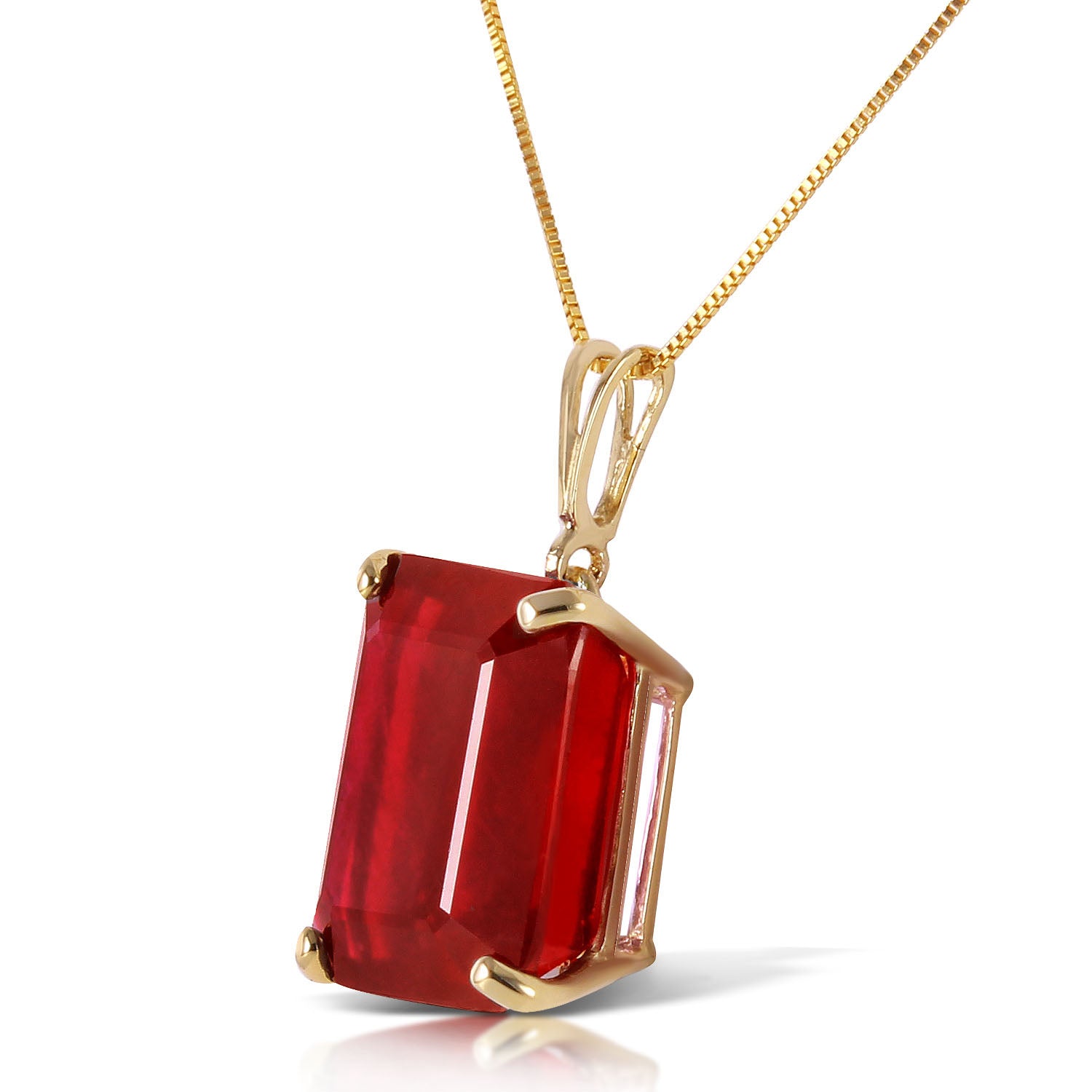 Shimmering Cuts Ruby Necklace