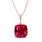 Glowing Halo Ruby Necklace