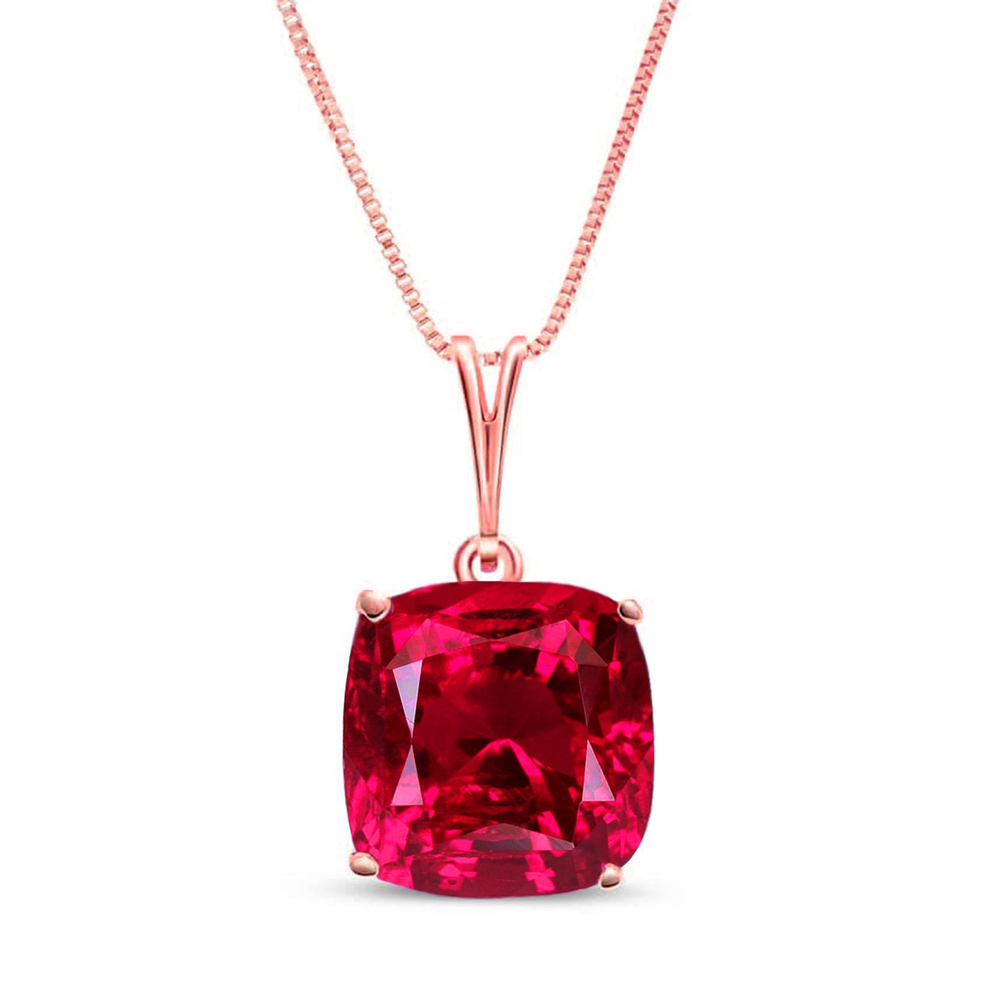 Glowing Halo Ruby Necklace