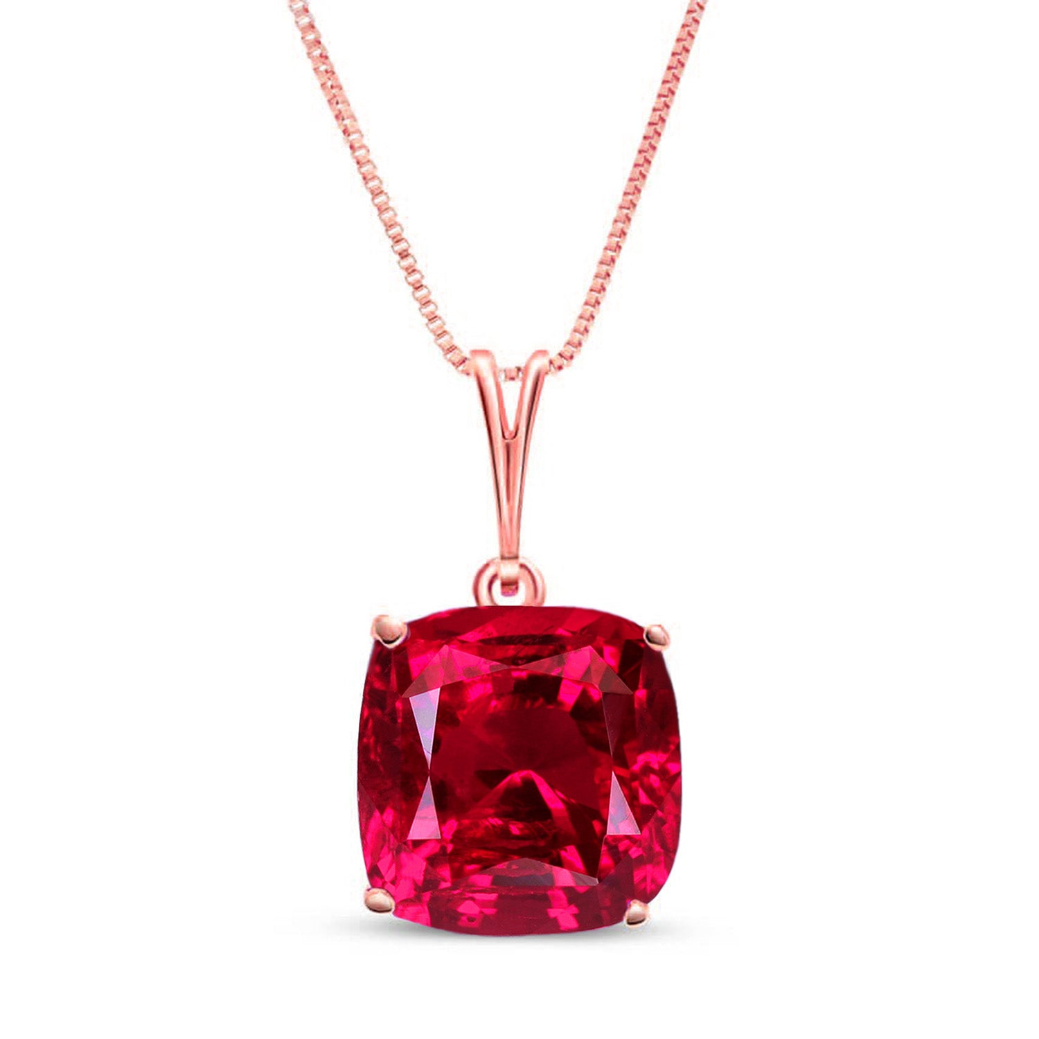 Glowing Halo Ruby Necklace