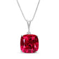 Glowing Halo Ruby Necklace