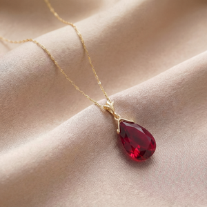 Lunar Glow Ruby Necklace