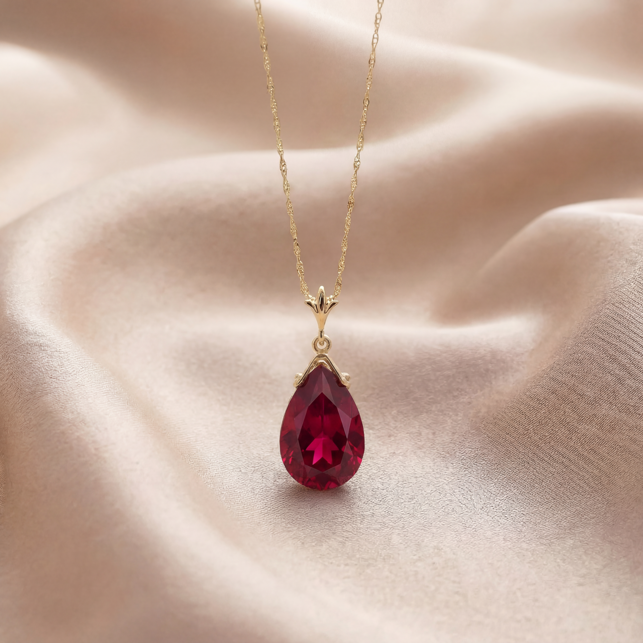 Lunar Glow Ruby Necklace