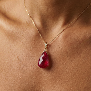 Lunar Glow Ruby Necklace