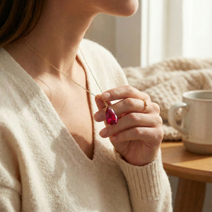 Lunar Glow Ruby Necklace