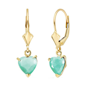 Eternal Love Emerald Leverback Earrings