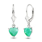 Eternal Love Emerald Leverback Earrings