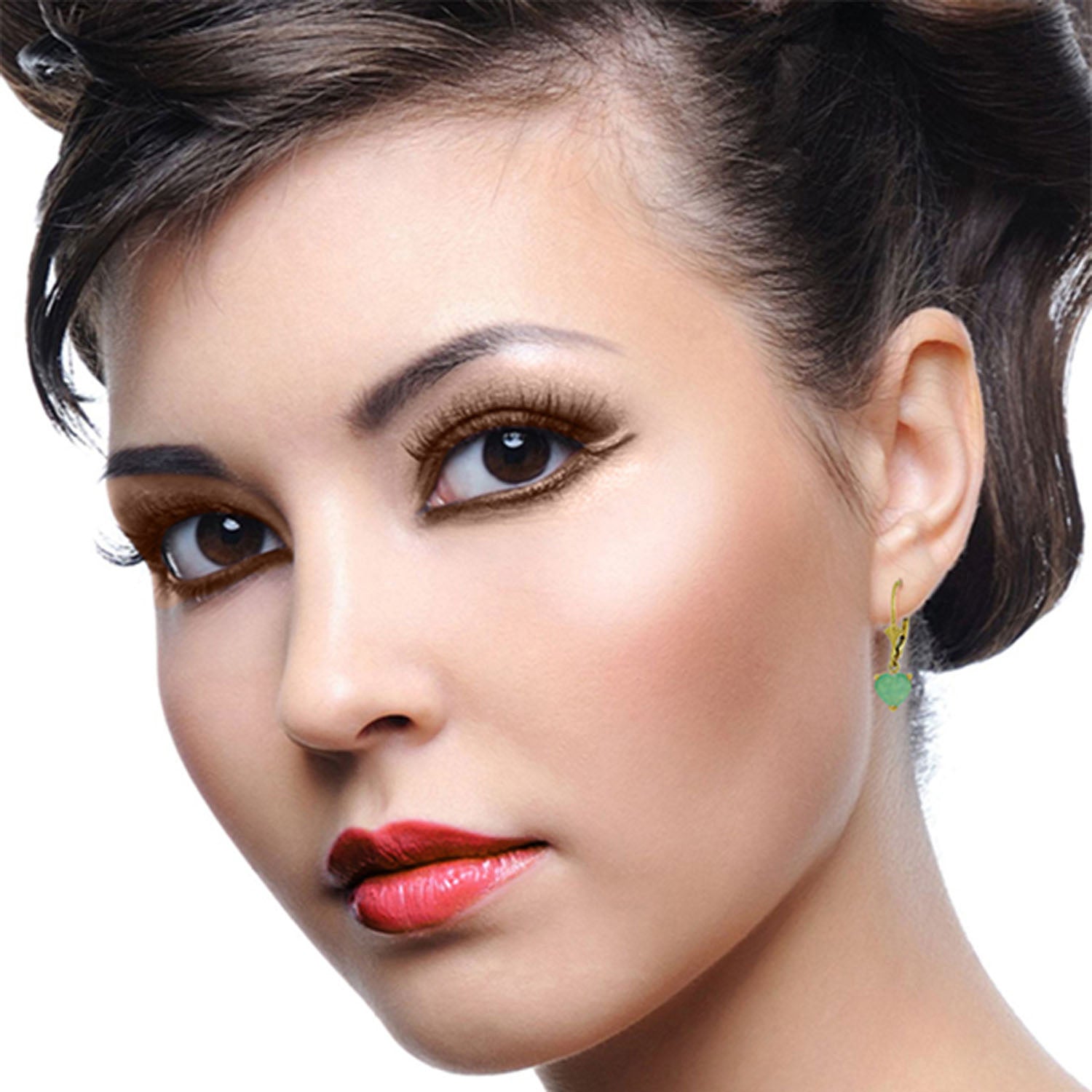 Eternal Love Emerald Leverback Earrings