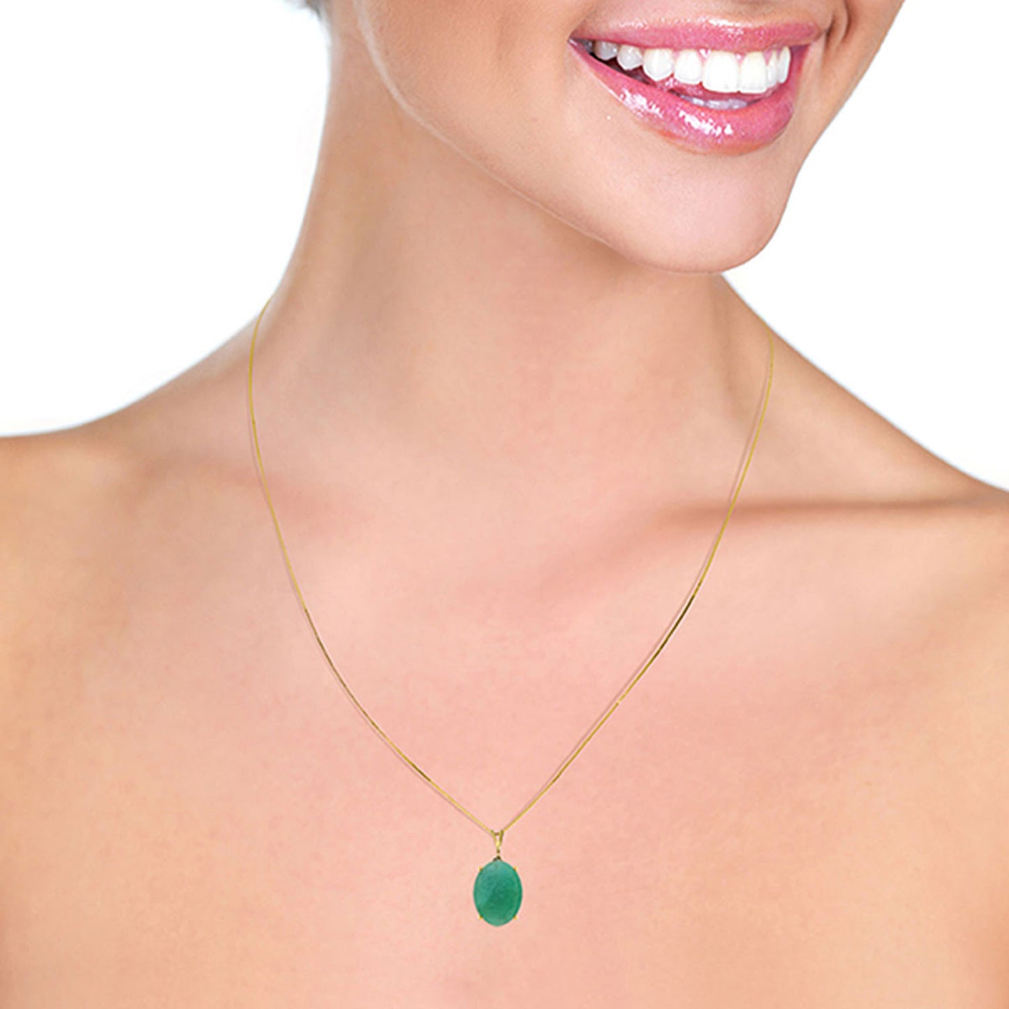 Graceful Glow Emerald Necklace