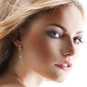 Dreamweaver Blue Topaz Earrings