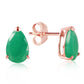 Gleaming Pear Emerald Earrings