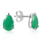 Gleaming Pear Emerald Earrings