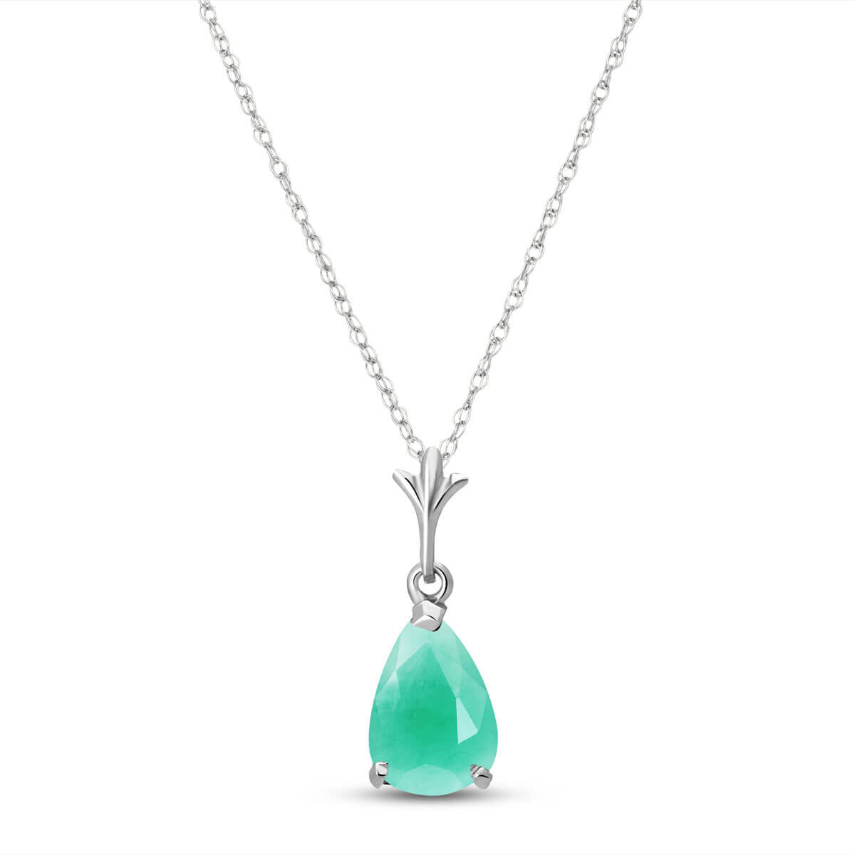 Gentle Droplet Emerald Necklace