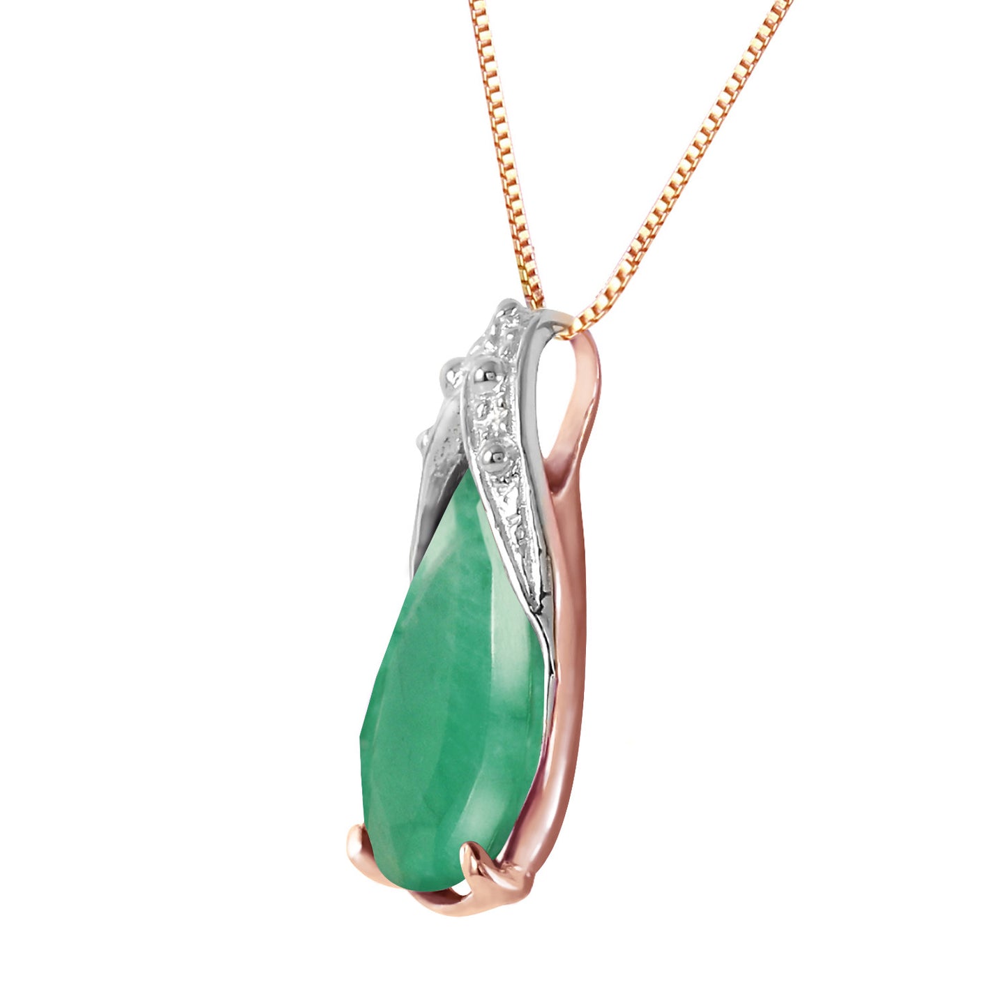 Moonlit Serenity Emerald Chain