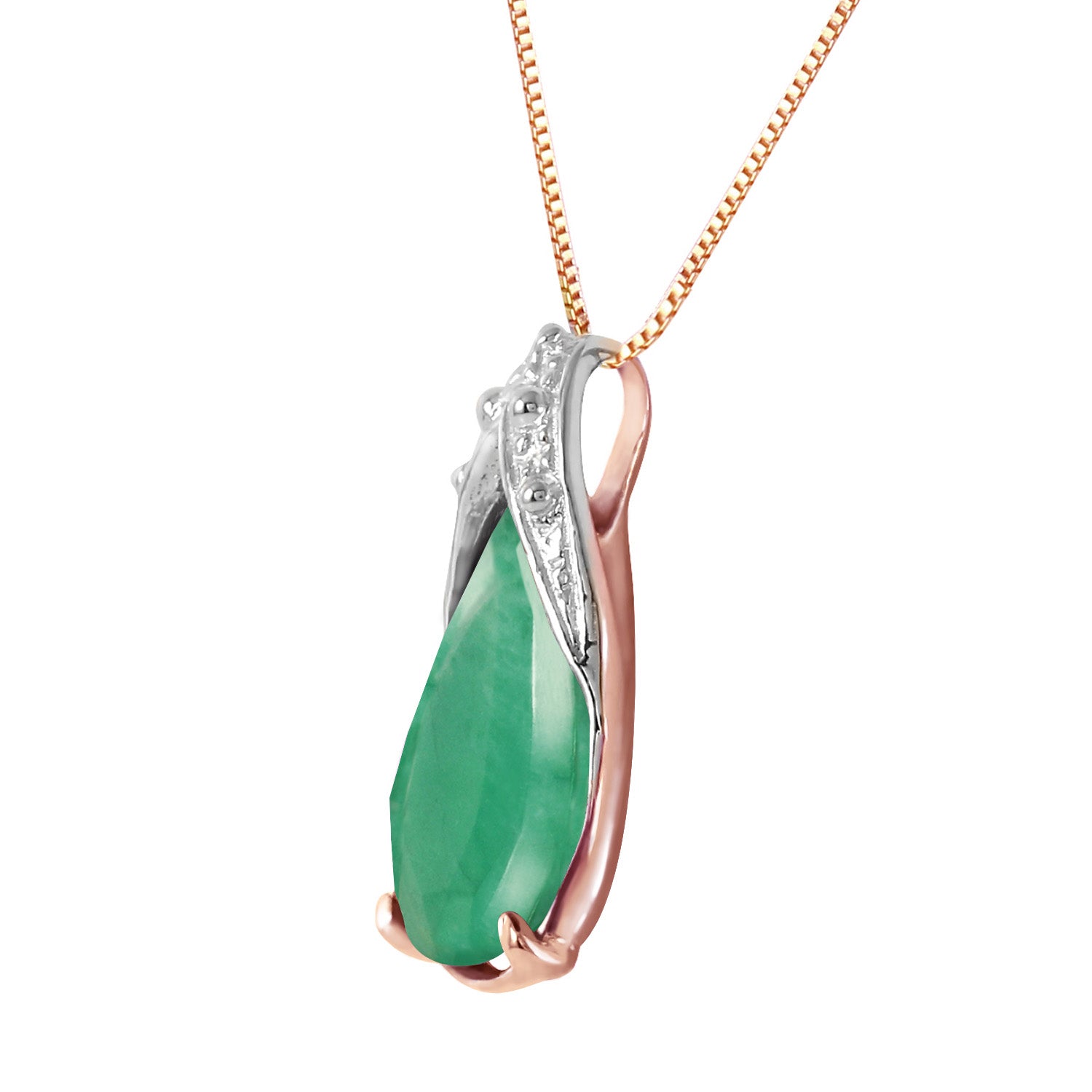 Moonlit Serenity Emerald Chain