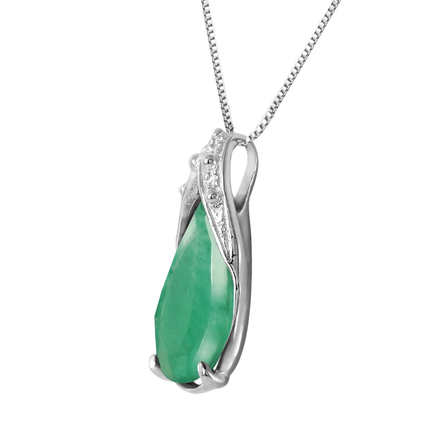 Moonlit Serenity Emerald Chain