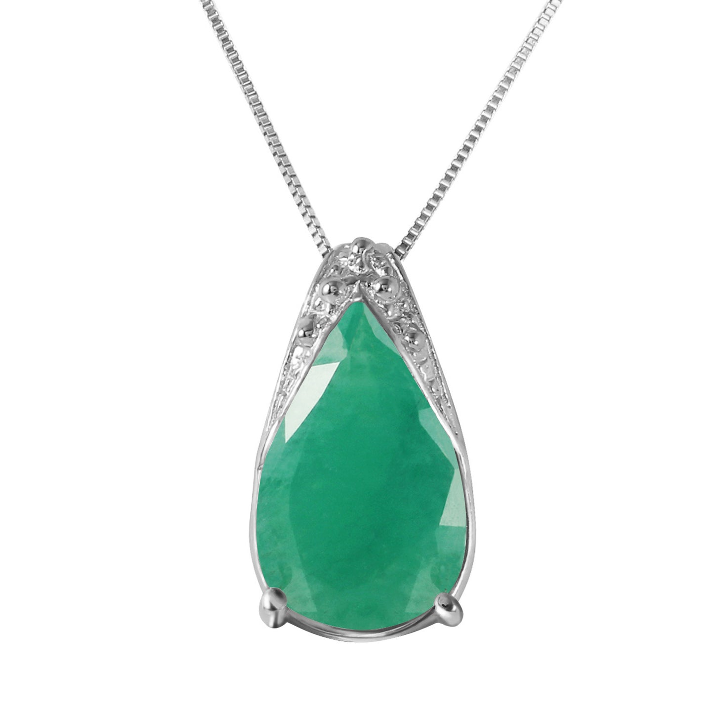 Moonlit Serenity Emerald Chain