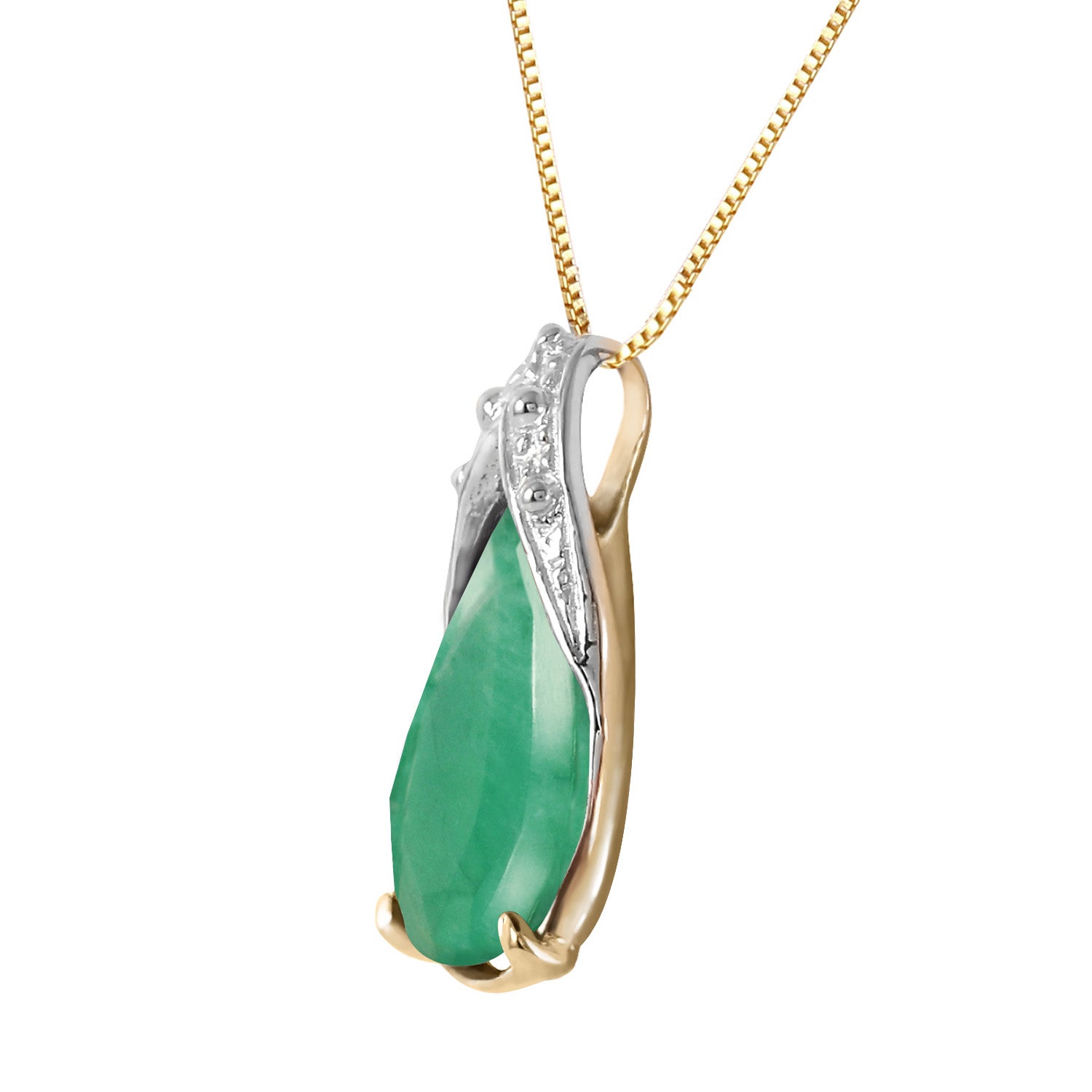 Moonlit Serenity Emerald Chain