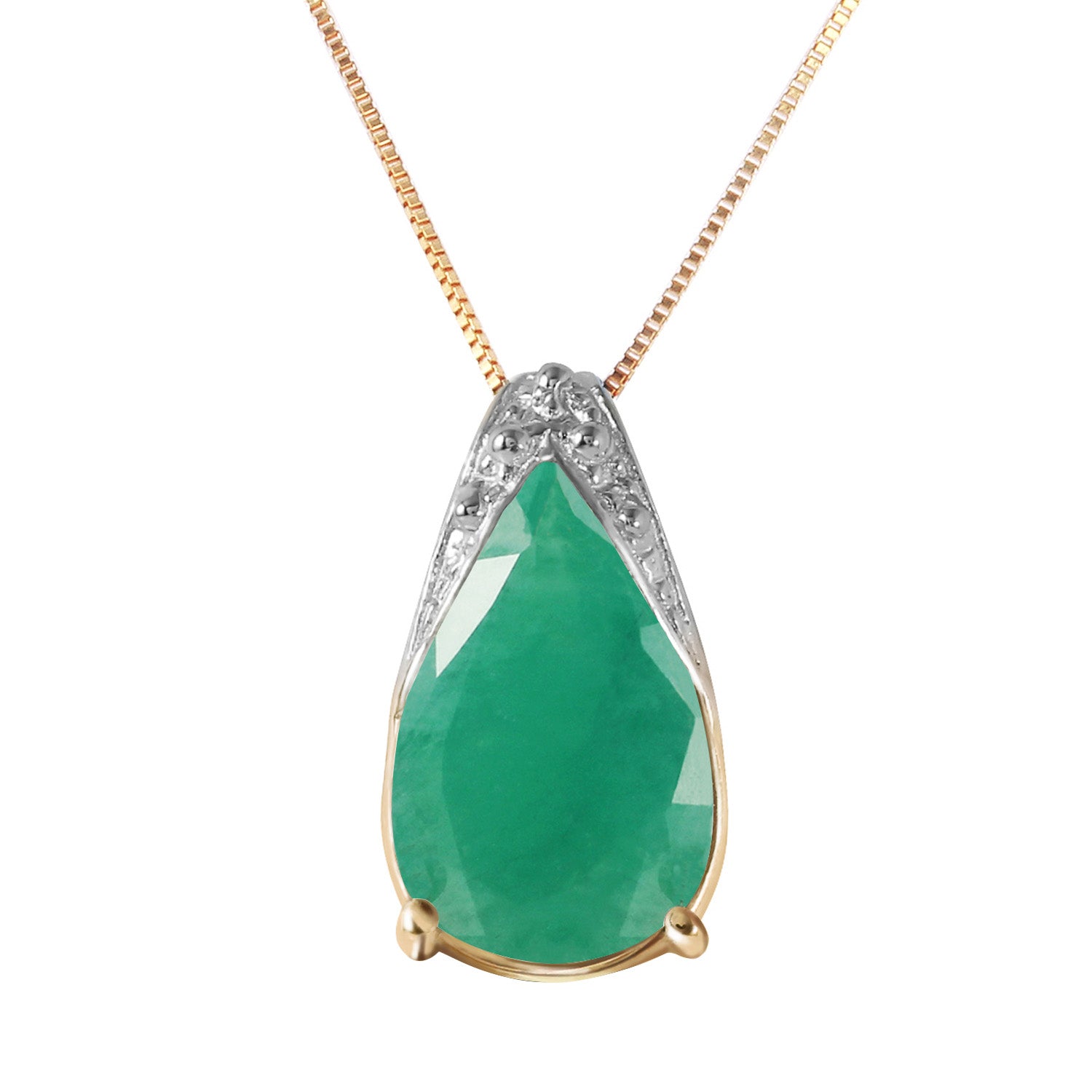 Moonlit Serenity Emerald Chain