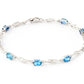 Shimmering Array Blue Topaz And Diamond Bracelet