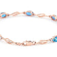 Shimmering Array Blue Topaz And Diamond Bracelet