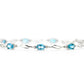 Shimmering Array Blue Topaz And Diamond Bracelet