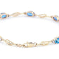 Shimmering Array Blue Topaz And Diamond Bracelet