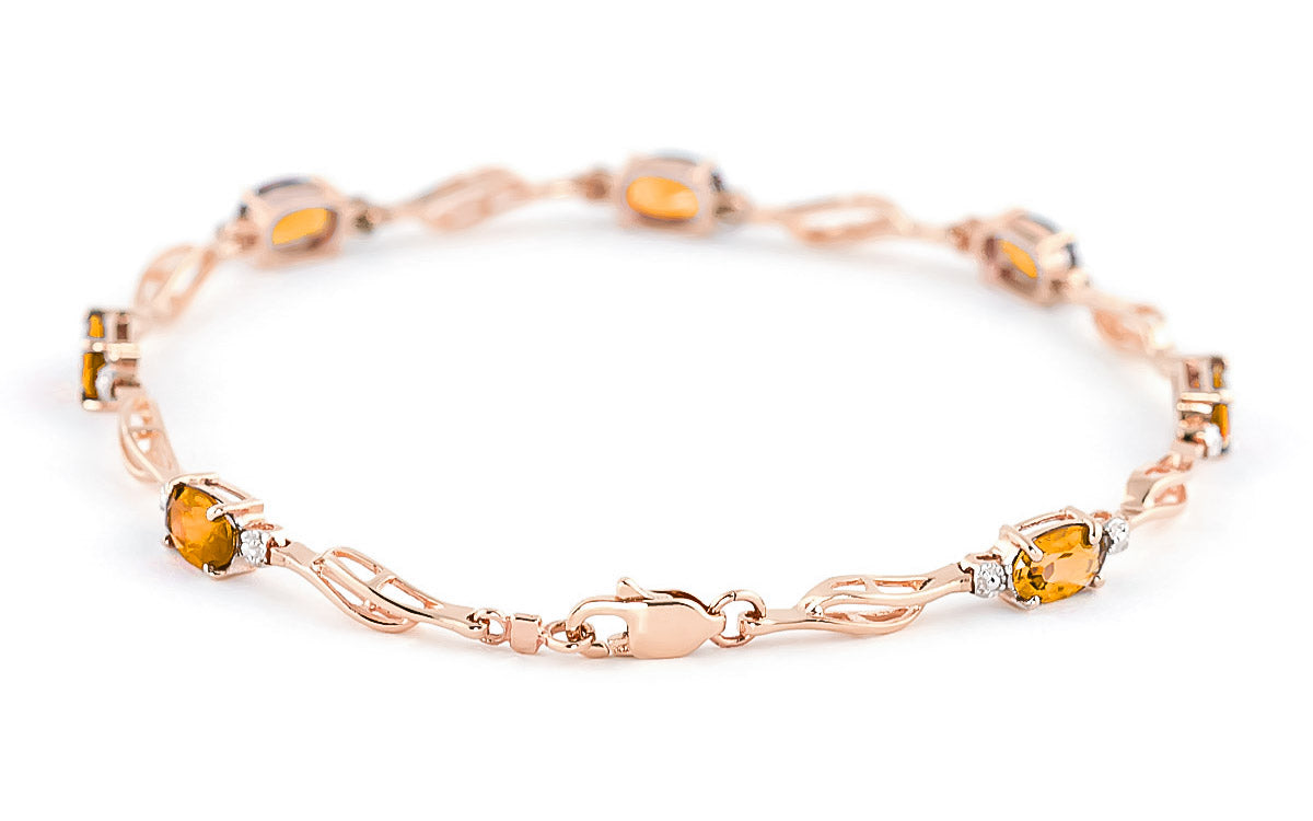 Shimmering Array Citrine and Diamond Bracelet