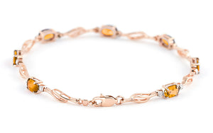 Shimmering Array Citrine and Diamond Bracelet