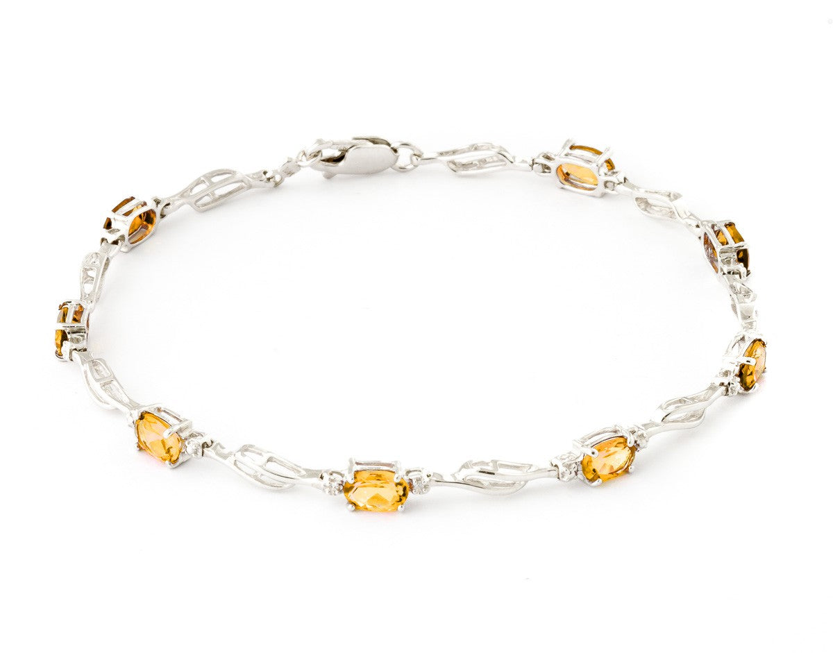 Shimmering Array Citrine and Diamond Bracelet