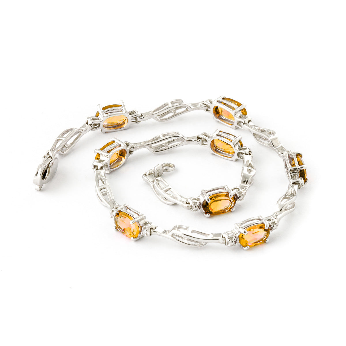 Shimmering Array Citrine and Diamond Bracelet