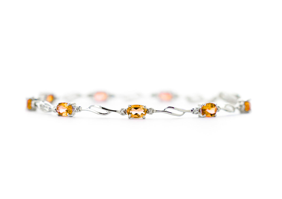 Shimmering Array Citrine and Diamond Bracelet