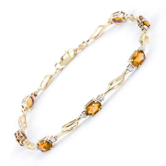 Shimmering Array Citrine and Diamond Bracelet