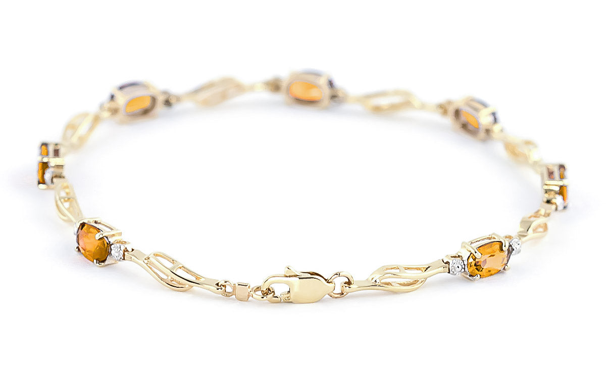 Shimmering Array Citrine and Diamond Bracelet