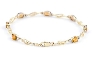 Shimmering Array Citrine and Diamond Bracelet