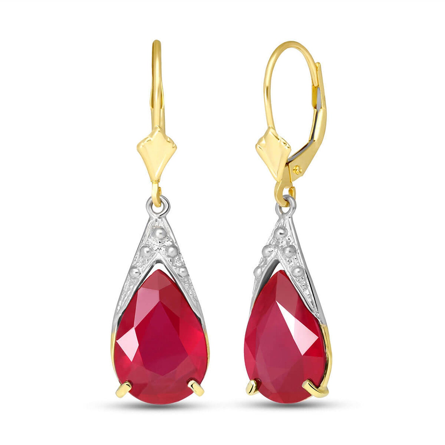 Moonlit Serenity Ruby Earrings