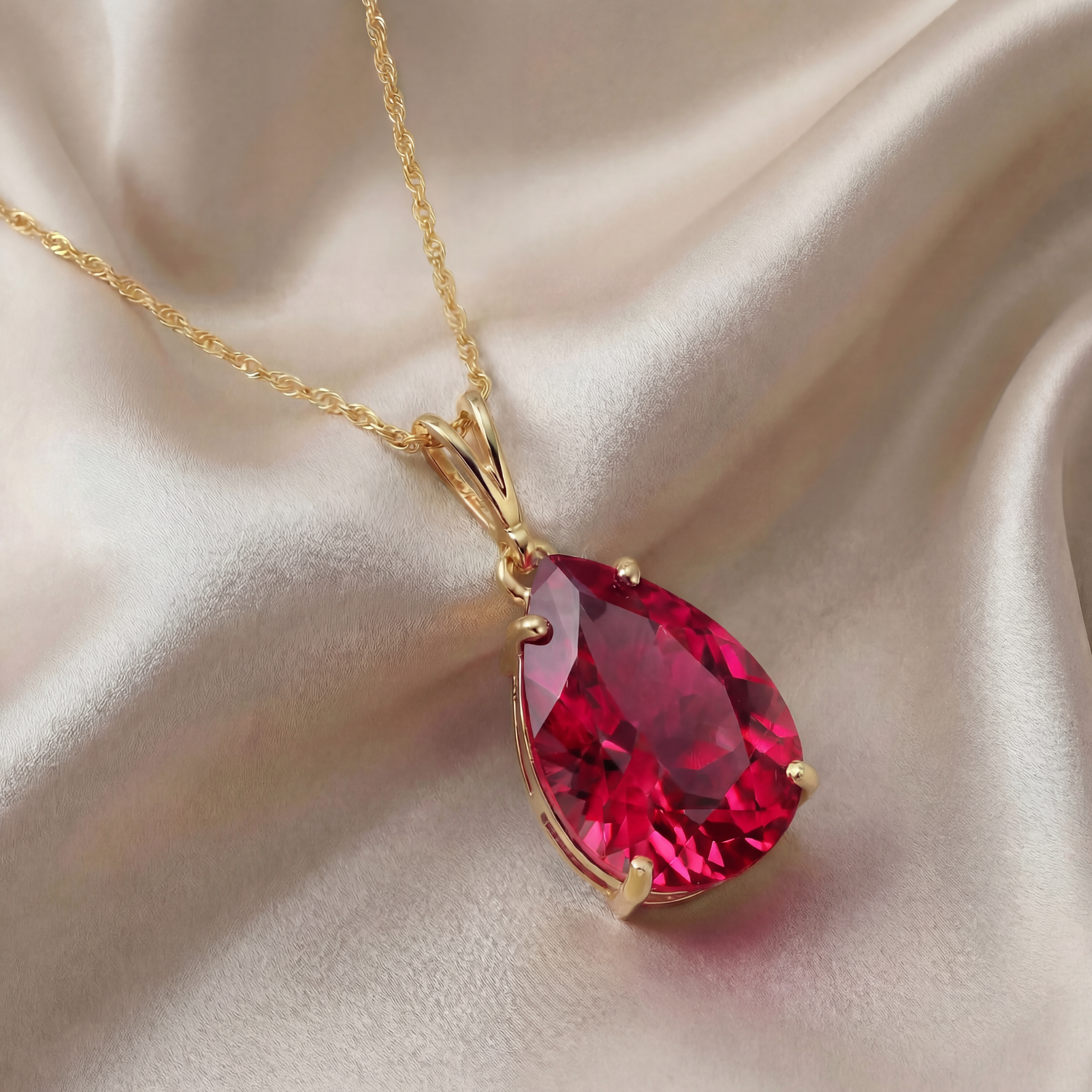 Hidden Light Ruby Necklace