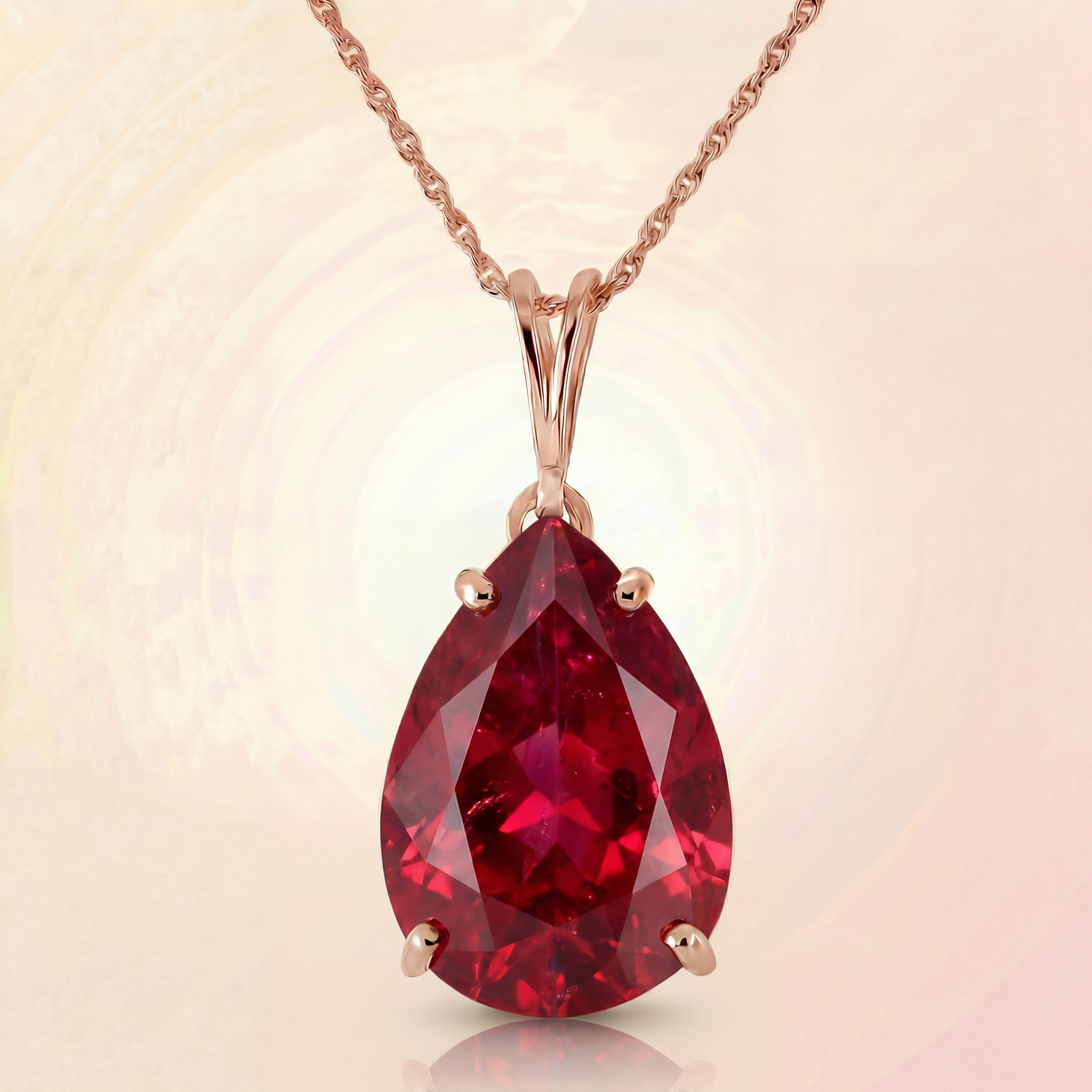 Hidden Light Ruby Necklace