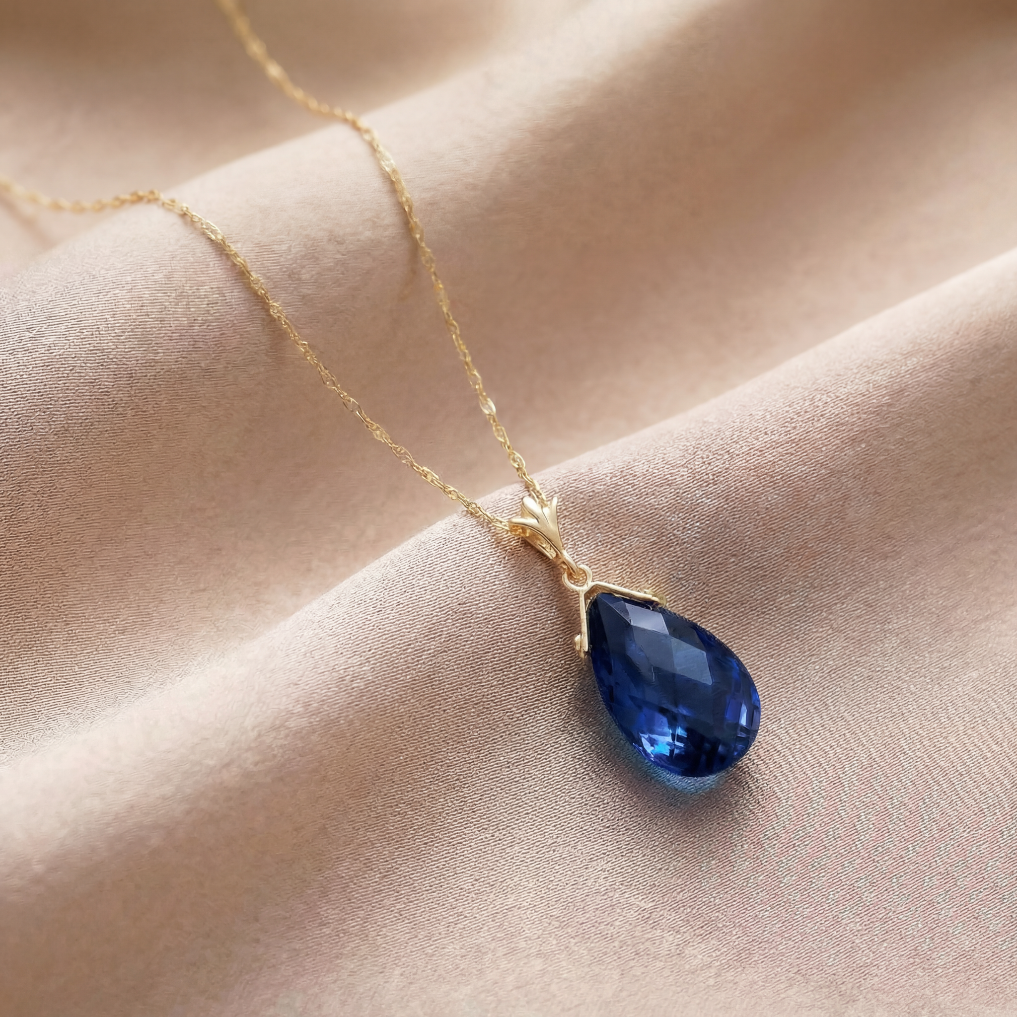 Lunar Glow Sapphire Necklace