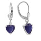 Eternal Love Sapphire Leverback Earrings